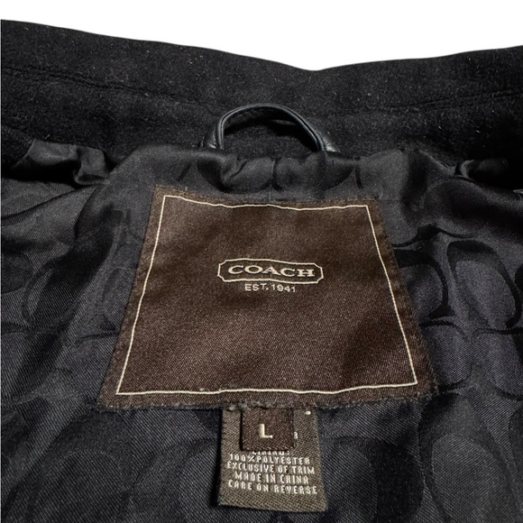 Coach Women’s Black Wool Peacoat - Picture 8 of 9